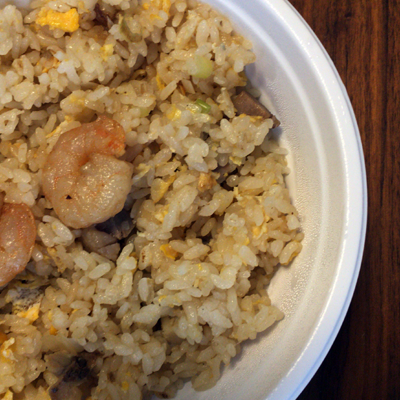 五目炒飯、上から。