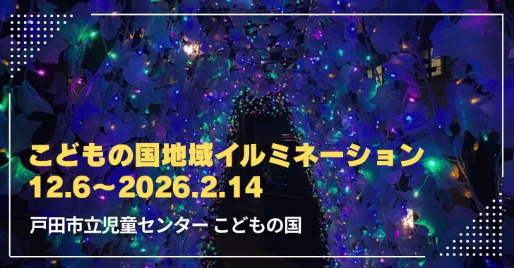 【戸田市・こどもの国】イルミネーション12月6日に点灯カウントダウン☆