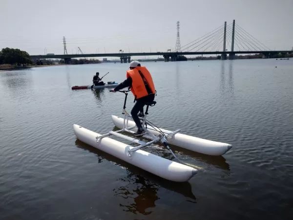 彩湖での水上サイクリング(埼玉県戸田市・彩湖BASE)